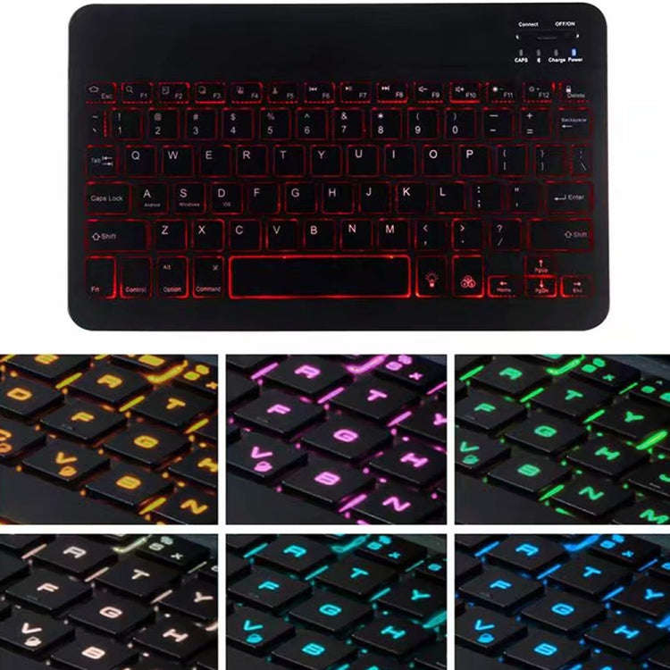 A06BS Ultra-thin Backlight Bluetooth Keyboard Leather Tablet Case with Holder & Pen Slot For iPad...