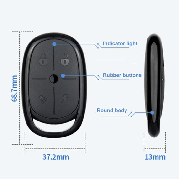 AK-K2000812 4-button Copy Style Electric Barrier Garage Door Battery Car Key Remote Controller, F...