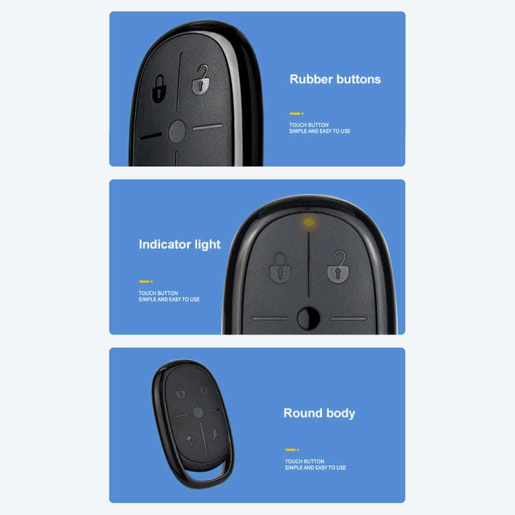AK-K2000812 4-button Copy Style Electric Barrier Garage Door Battery Car Key Remote Controller, F...