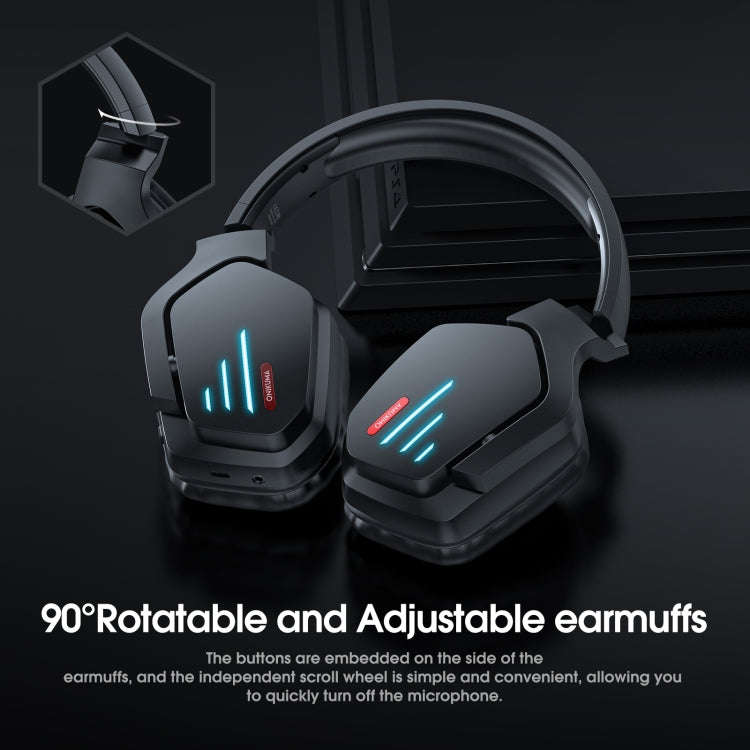 ONIKUMA B60 Bluetooth 5.0 Adjustable Strong Bass Gaming Wireless Bluetooth Headset with Microphon...