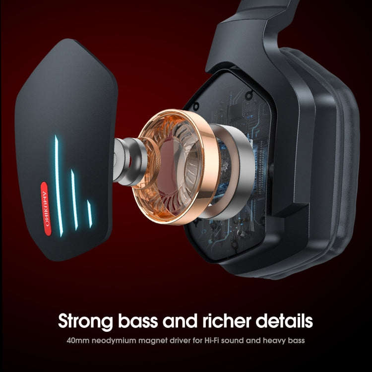 ONIKUMA B60 Bluetooth 5.0 Adjustable Strong Bass Gaming Wireless Bluetooth Headset with Microphon...