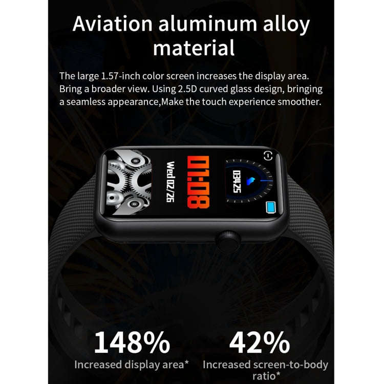 HT5 1.57 inch IPS Touch Screen IP68 Waterproof Smart Watch, Support Sleep Monitoring / Heart Rate...