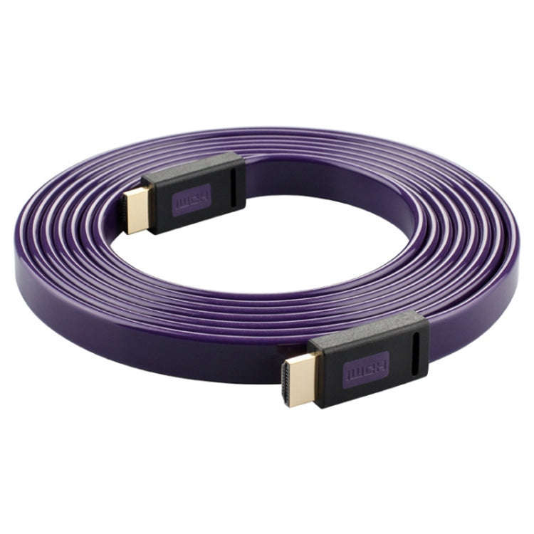 ULT-unite 4K Ultra HD Gold-plated HDMI to HDMI Flat Cable, Cable Length:3m(Transparent Purple)