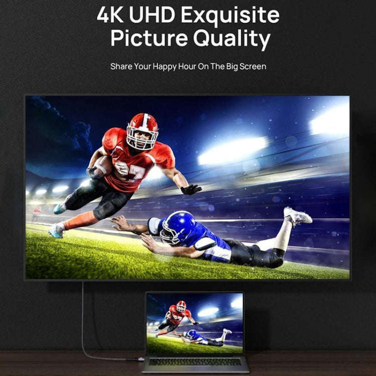 HDMI 2.0 Male to HDMI 2.0 Male 4K Ultra-HD Braided Adapter Cable, Cable Length:2m(Grey)