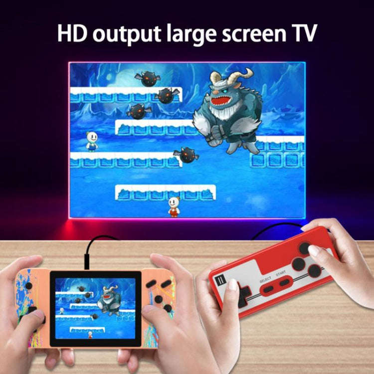 G3 Macaron 3.5 inch Screen Handheld Game Console for Dual Players Built-in 800 Games(Pink)