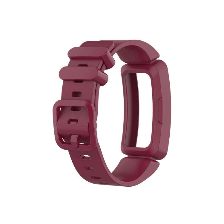 For Fitbit Inspire HR / Ace 2 Silicone Smart Watch  Watch Band(Wine Red)
