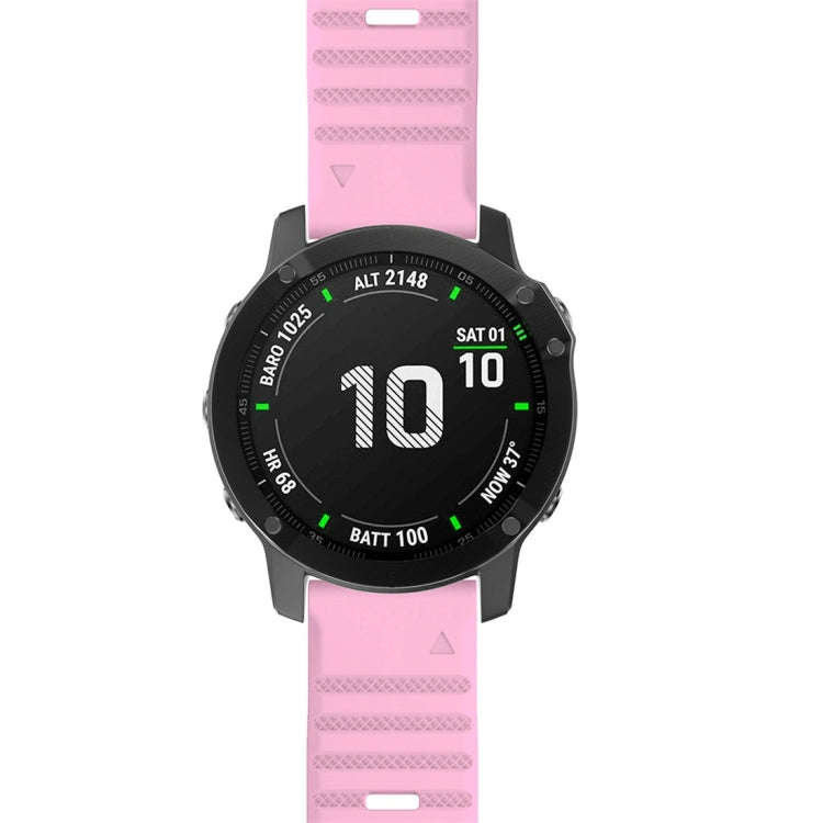 For Garmin Fenix 6 22mm Silicone Smart Watch Watch Band(Pink)