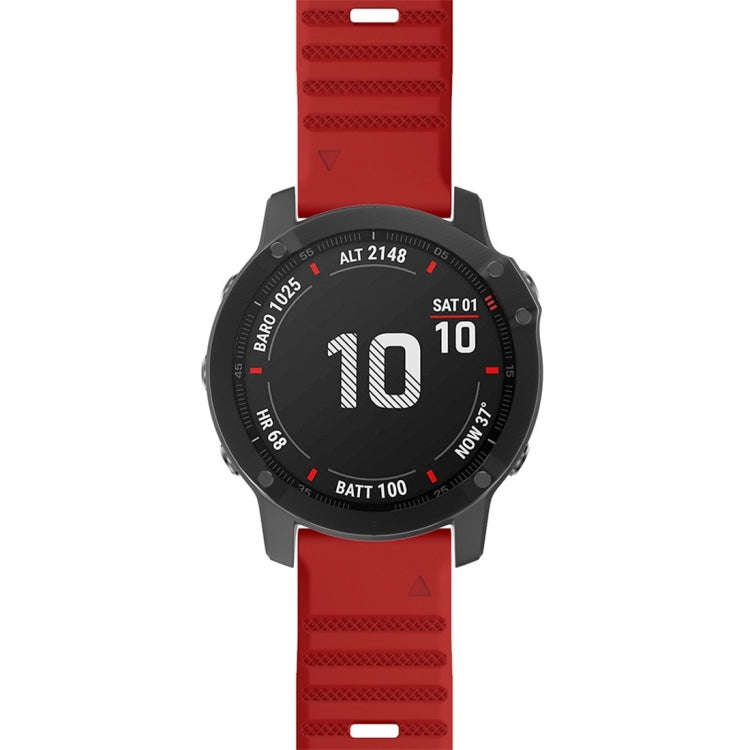 For Garmin Fenix 6 22mm Silicone Smart Watch Watch Band(Red)
