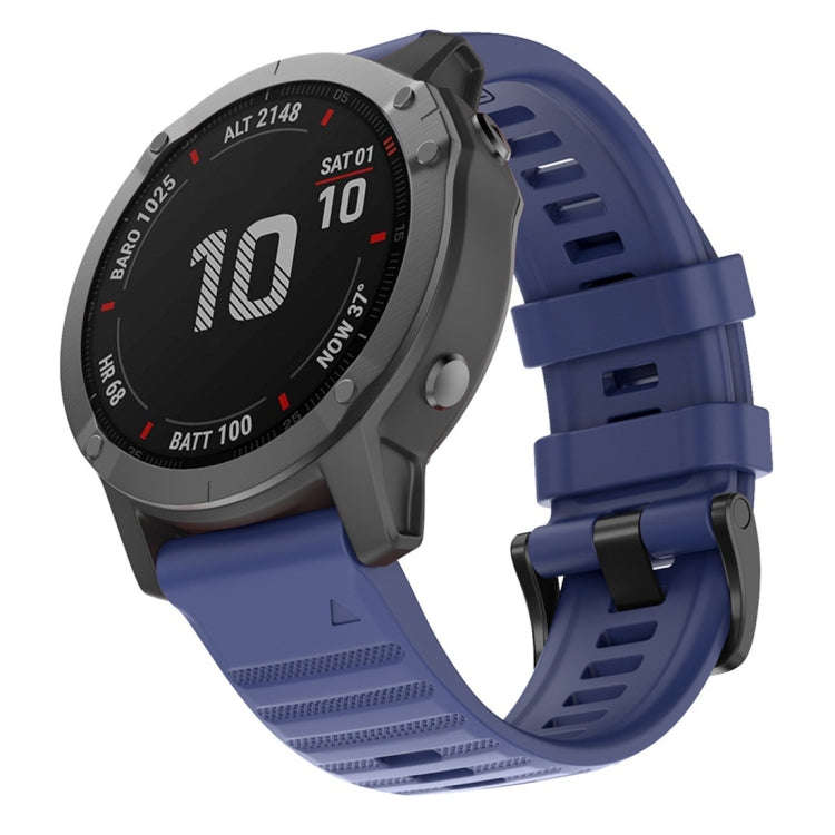 For Garmin Fenix 6 22mm Silicone Smart Watch Watch Band(Blue)