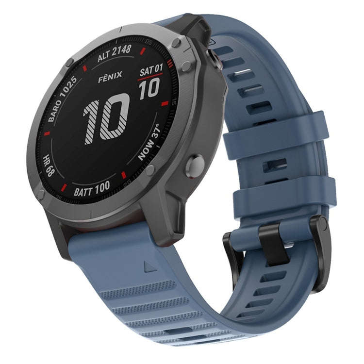 For Garmin Fenix 6 22mm Silicone Smart Watch Watch Band(Cyan)