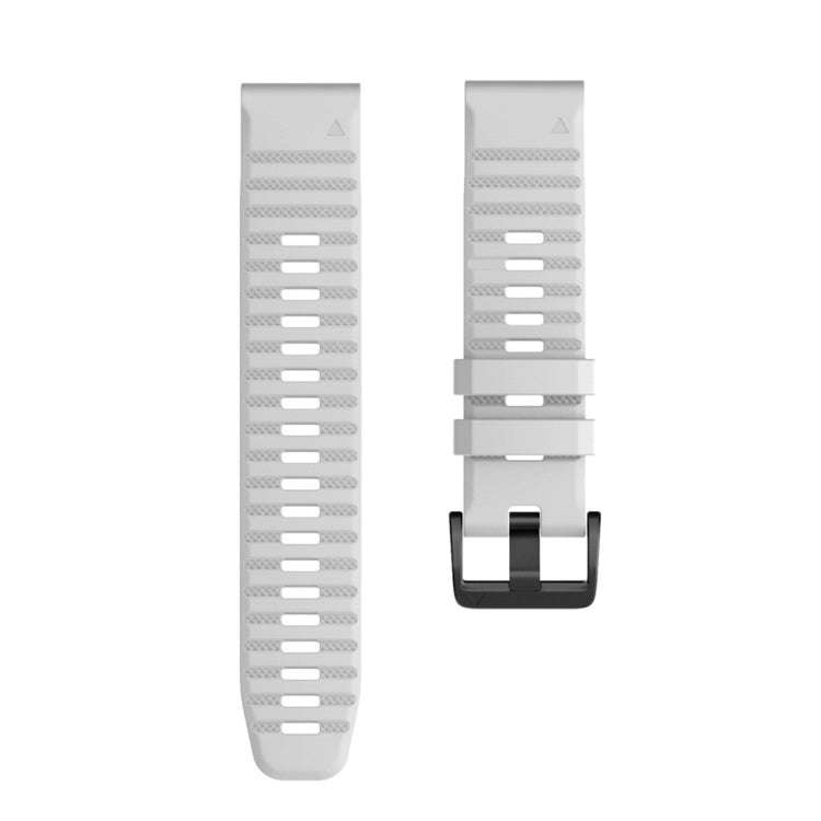 For Garmin Fenix 6X 26mm Silicone Smart Watch Watch Band(White)