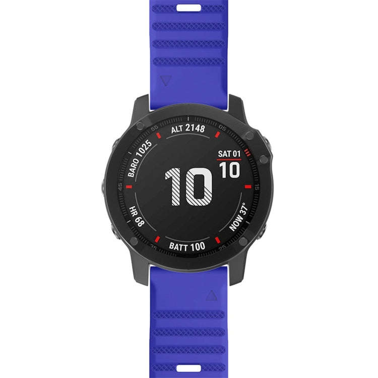 For Garmin Fenix 6X 26mm Silicone Smart Watch Watch Band(Sapphire Blue)
