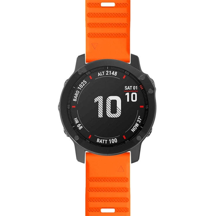 For Garmin Fenix 6X 26mm Silicone Smart Watch Watch Band(Orange)
