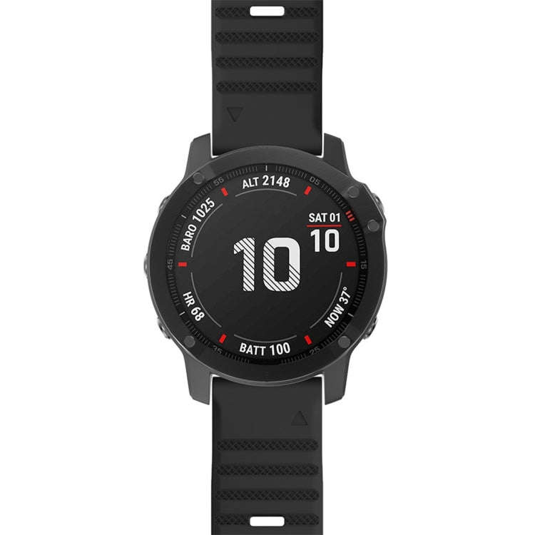 For Garmin Fenix 6X 26mm Silicone Smart Watch Watch Band(Black)