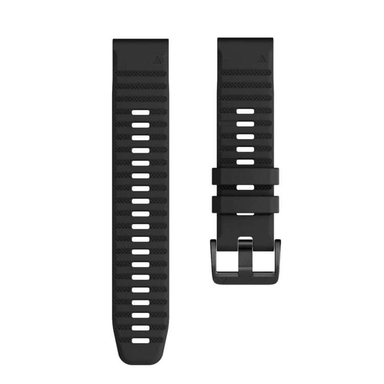 For Garmin Fenix 6X 26mm Silicone Smart Watch Watch Band(Black)