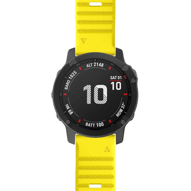 For Garmin Fenix 6X 26mm Silicone Smart Watch Watch Band(Yellow)
