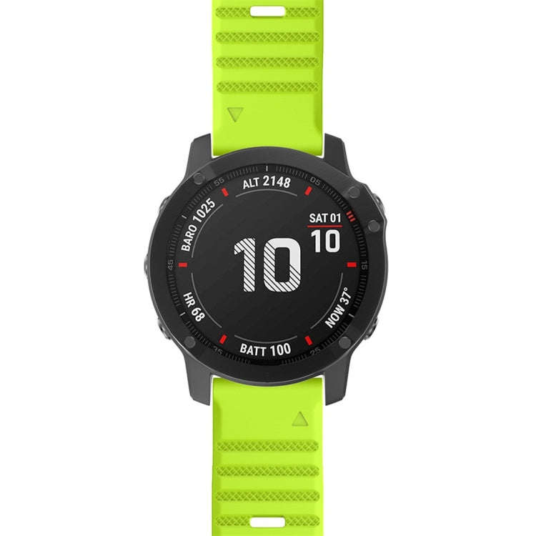 For Garmin Fenix 6X 26mm Silicone Smart Watch Watch Band(Green)
