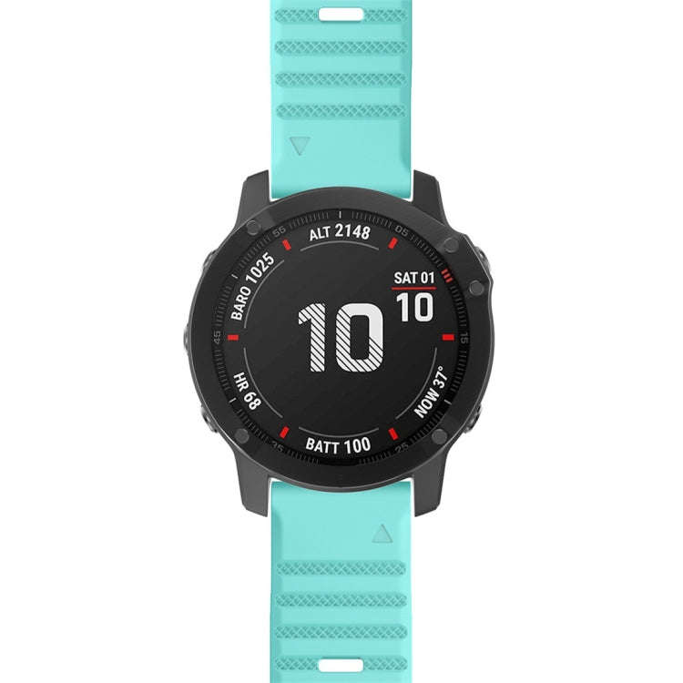 For Garmin Fenix 6X 26mm Silicone Smart Watch Watch Band(Mint Green)