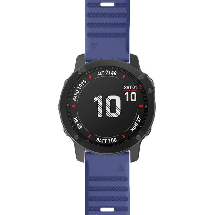 For Garmin Fenix 6X 26mm Silicone Smart Watch Watch Band(Blue)