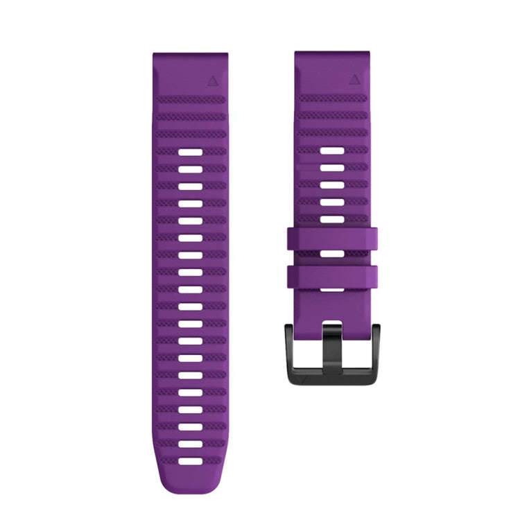 For Garmin Fenix 6X 26mm Silicone Smart Watch Watch Band(Purple)