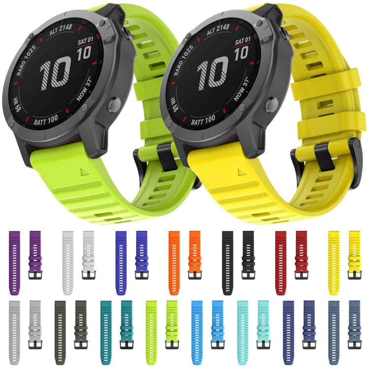 For Garmin Fenix 6X 26mm Silicone Smart Watch Watch Band(White)