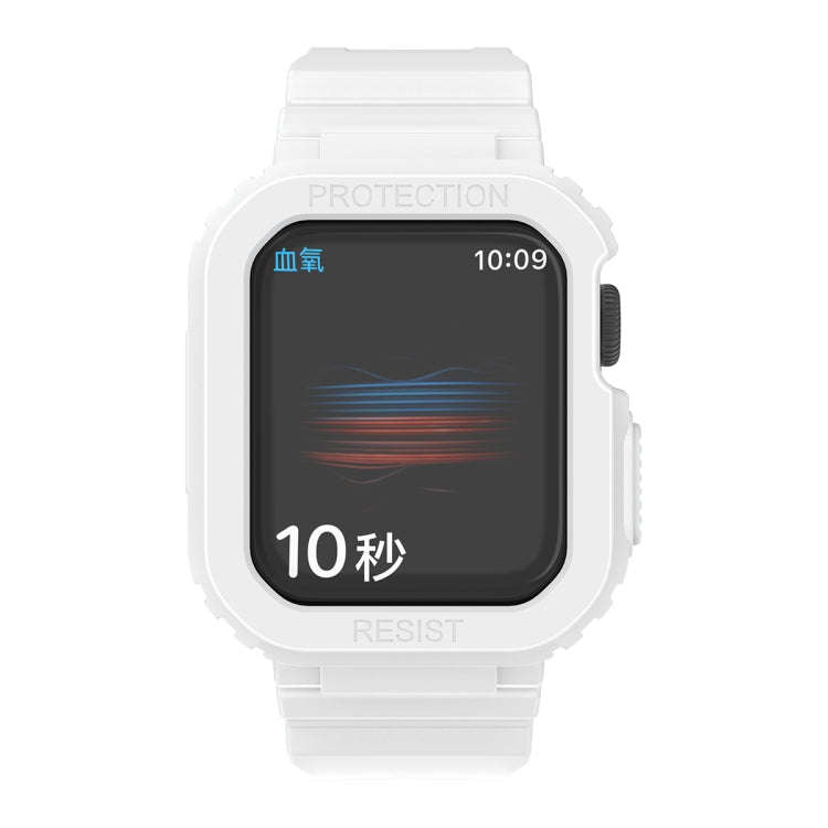Glacier Transparent TPU Integrated Watch Band Watch Band For Apple Watch Series 7 41mm (White)