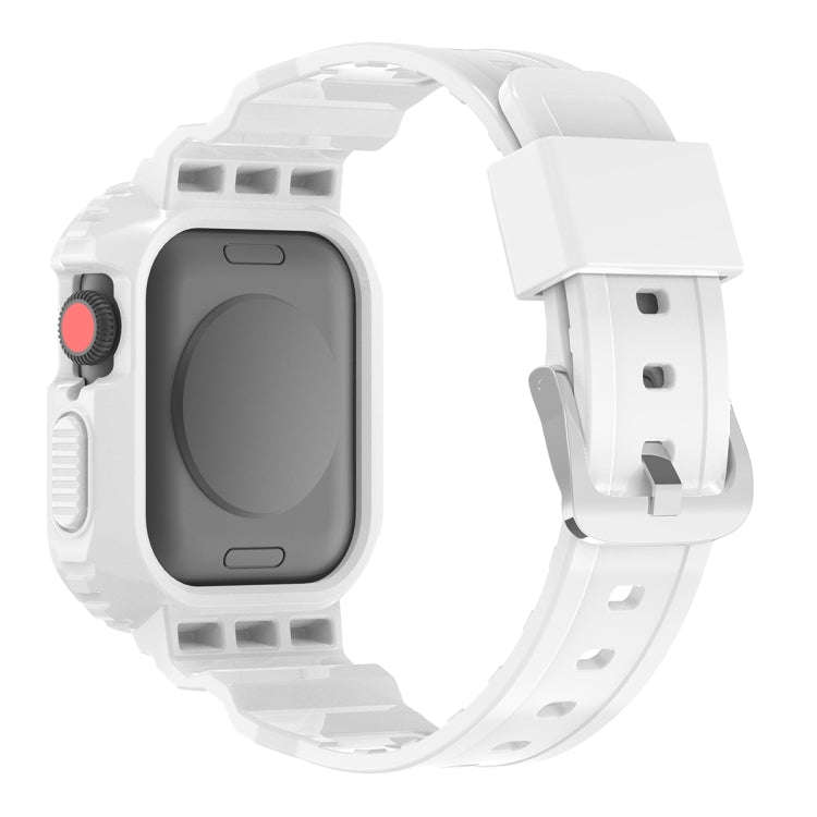 Glacier Transparent TPU Integrated Watch Band Watch Band For Apple Watch Series 7 41mm (White)