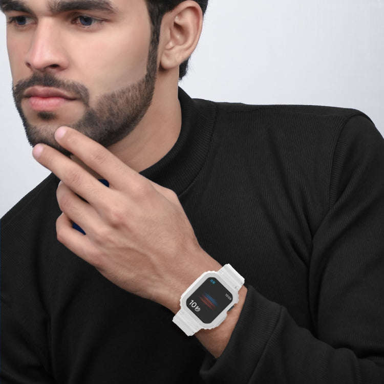 Glacier Transparent TPU Integrated Watch Band Watch Band For Apple Watch Series 7 41mm (White)