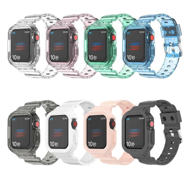 Glacier Transparent TPU Integrated Watch Band Watch Band For Apple Watch Series 7 41mm (White)