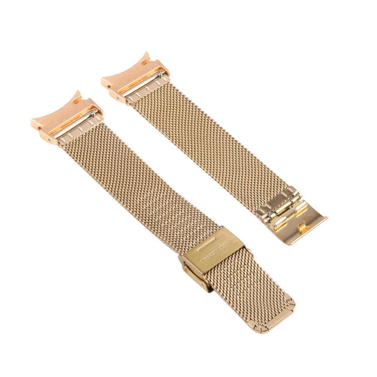 For Samsung Galaxy Watch4 40mm/44mm Double Insurance Buckle Milanese Watch Band(Gold)