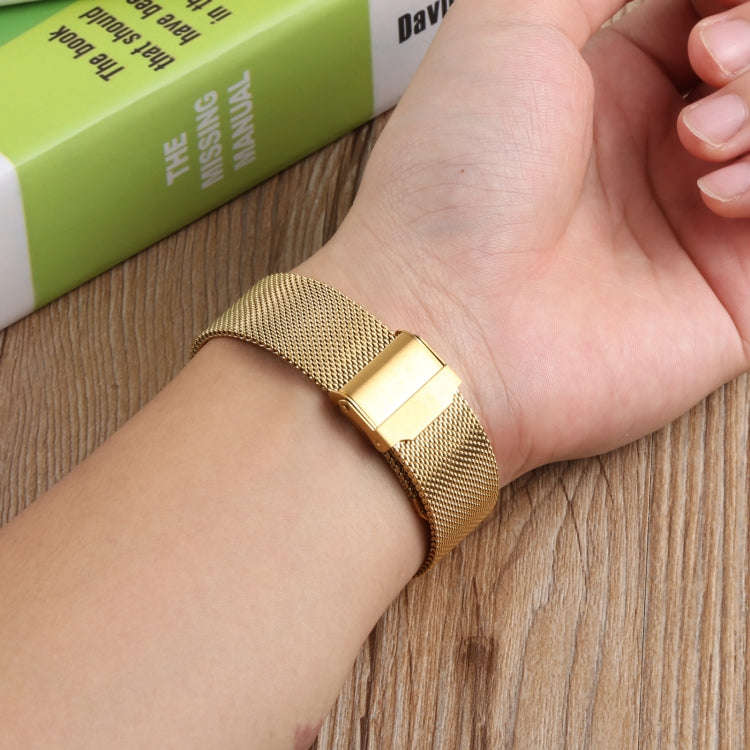 For Samsung Galaxy Watch4 40mm/44mm Double Insurance Buckle Milanese Watch Band(Gold)