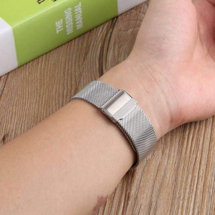 For Samsung Galaxy Watch4 40mm/44mm Double Insurance Buckle Milanese Watch Band(Silver)