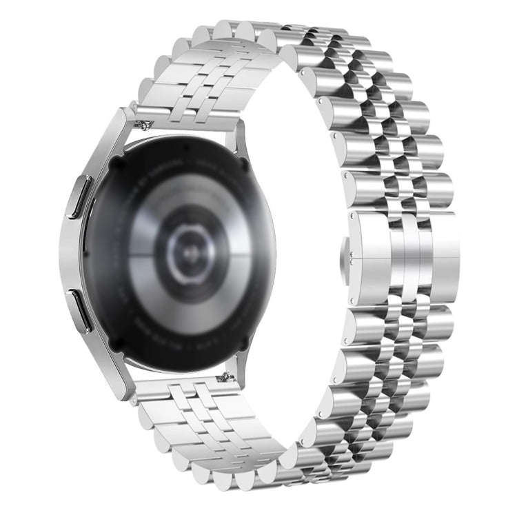 20mm Five-bead Stainless Steel Watch Band(Silver)