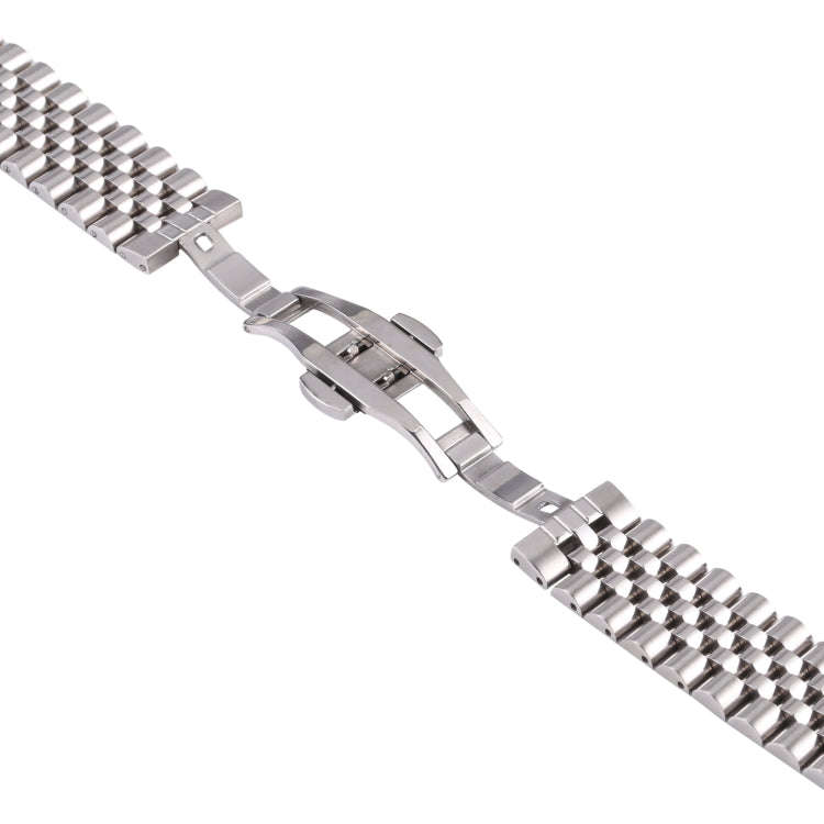 20mm Five-bead Stainless Steel Watch Band(Silver)