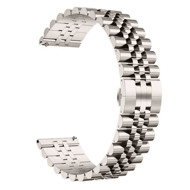 20mm Five-bead Stainless Steel Watch Band (Starlight)