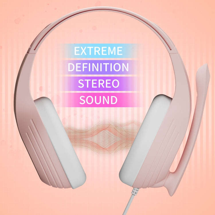 SADES A9 3.5mm Port Adjustable Gaming Headset with Microphone(Rose Gold)