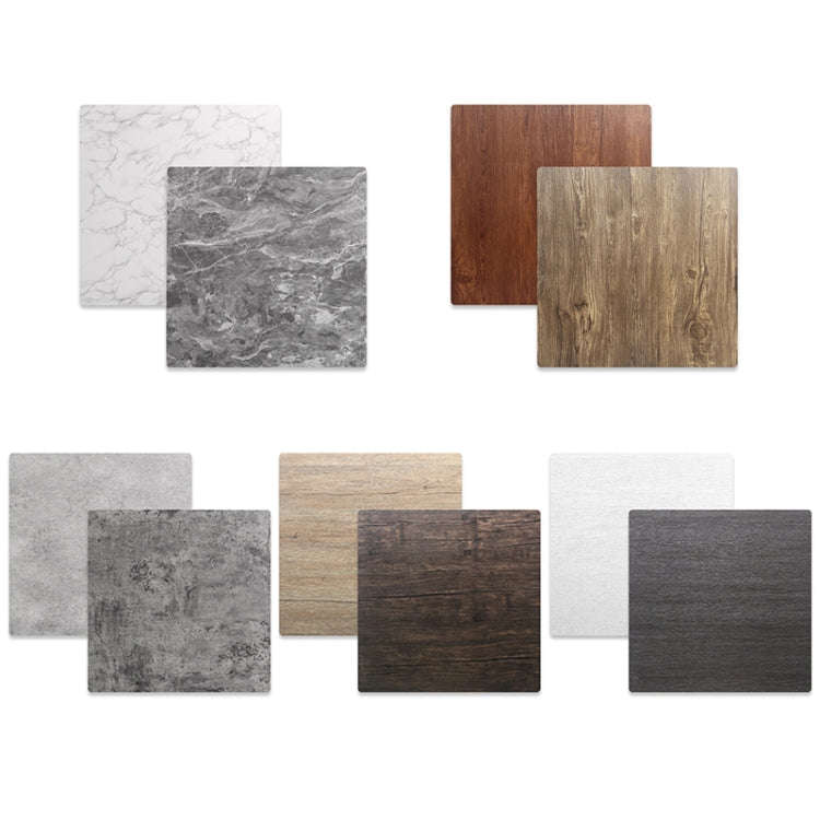 60 x 60cm Double Sides Retro PVC Photography Backdrops Board(Dark Light Wood Grain)