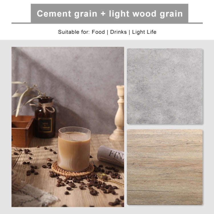60 x 60cm Single Side Retro PVC Photography Backdrops Board(Light Wood Grain)