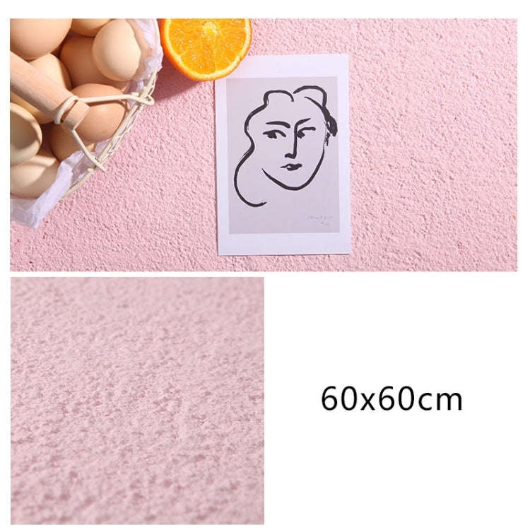 60 x 60cm PVC Backdrop Board Coarse Sand Texture Cement Photography Backdrop Board(Pink)