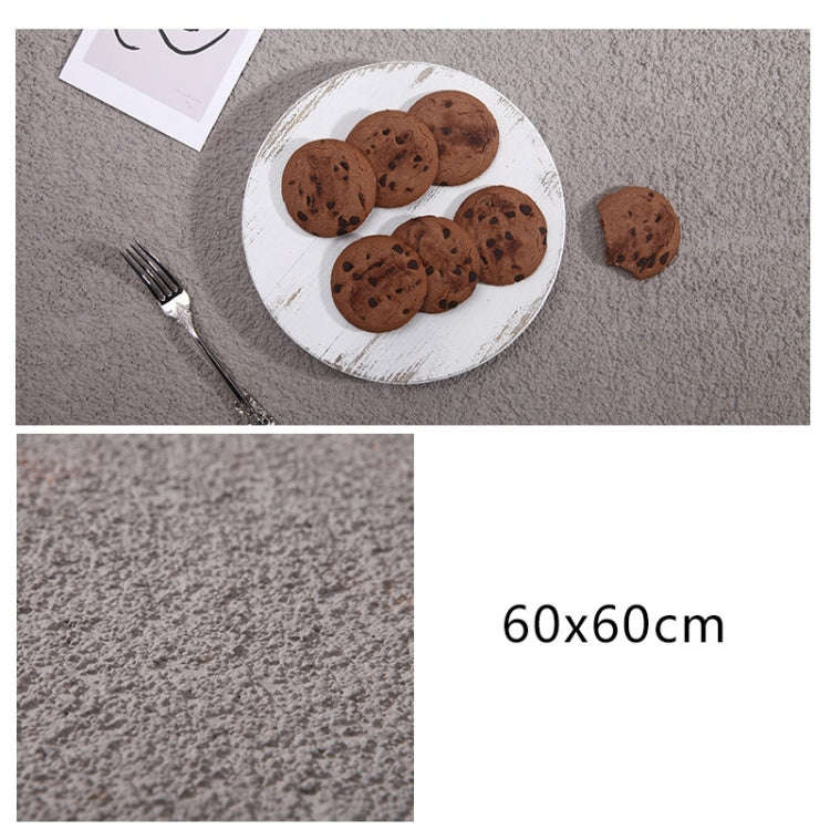 60 x 60cm PVC Backdrop Board Coarse Sand Texture Cement Photography Backdrop Board(Light Grey)
