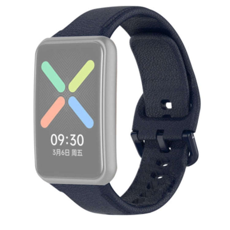 For OPPO Watch Free NFC Version Sport Silicone Watch Band(Ink Blue)