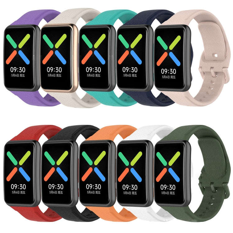 For OPPO Watch Free NFC Version Sport Silicone Watch Band(Ink Blue)