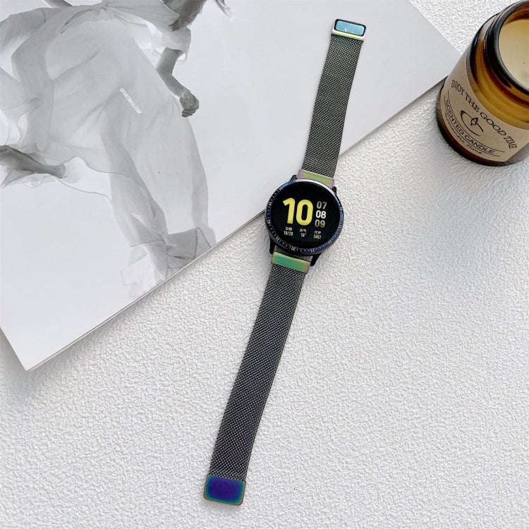20mm Two Sections Milan Steel Watch Band(Colorful)