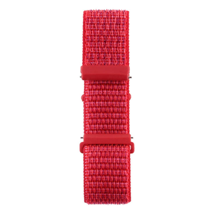 For Fitbit Versa / Versa 2 Nylon Watch Band with Hook and Loop Fastener(Red)