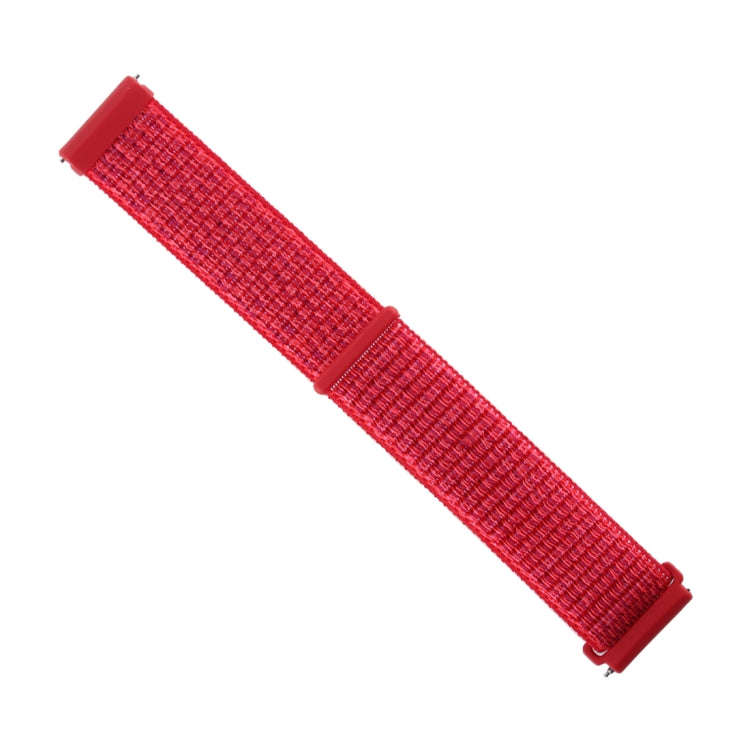 For Fitbit Versa / Versa 2 Nylon Watch Band with Hook and Loop Fastener(Red)