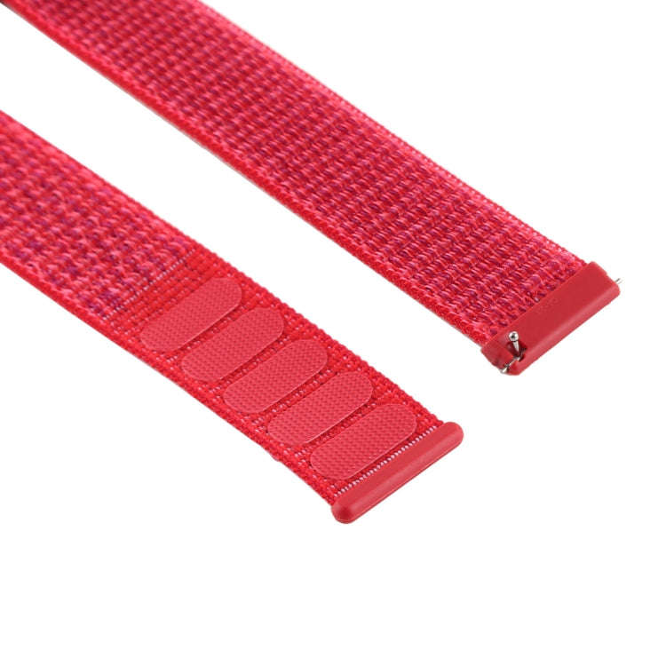 For Fitbit Versa / Versa 2 Nylon Watch Band with Hook and Loop Fastener(Red)
