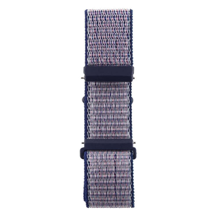 For Fitbit Versa / Versa 2 Nylon Watch Band with Hook and Loop Fastener(Blue Grey)
