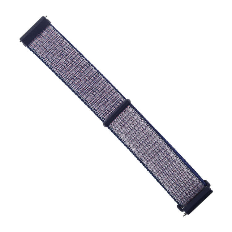 For Fitbit Versa / Versa 2 Nylon Watch Band with Hook and Loop Fastener(Blue Grey)