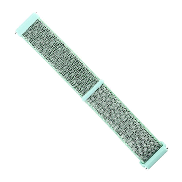 For Fitbit Versa / Versa 2 Nylon Watch Band with Hook and Loop Fastener(Green Gray)