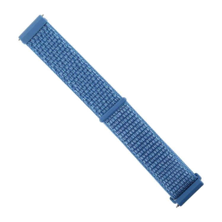 For Fitbit Versa / Versa 2 Nylon Watch Band with Hook and Loop Fastener(Blue)
